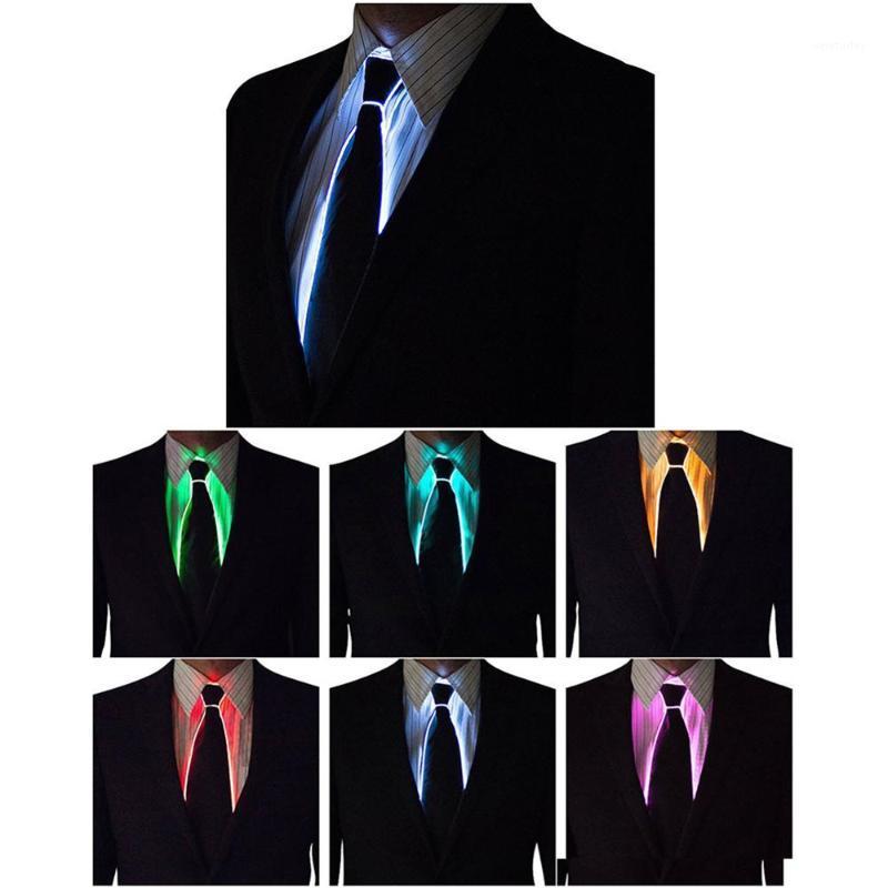 

Party Decoration Men Glowing Tie EL Wire Neon LED Luminous Halloween Christmas Light Up DJ Bar Club Stage Prop Clothing