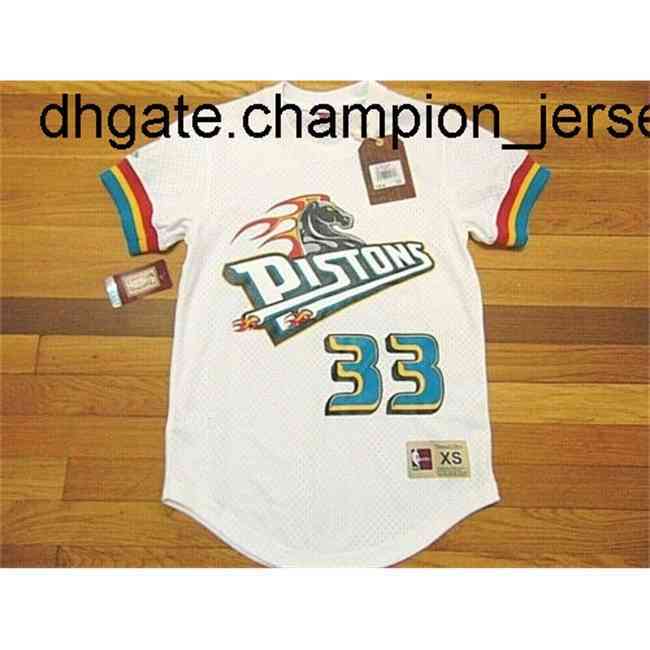 

New Goods Mitchell & Ness Grant Hill White Mesh Jersey  Vest Stitched Throwback Basketball Jerseys vest Shirt