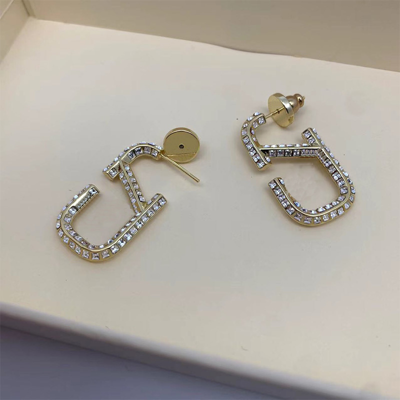 

Earrings Jewelry Womens Designer Earring Ear Studs Letter Fashion Diamonds Luxurys Golden Brand Silver Needle Weote