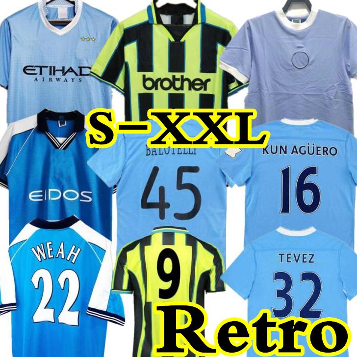 

11 12 Retro soccer jersey TOURE YAYA BALOTELLI city Classic Final 2011 2012 man KUN AGUERO KOMPANY SILVA TEVEZ 96 97 98 99 00 vintage football shirt