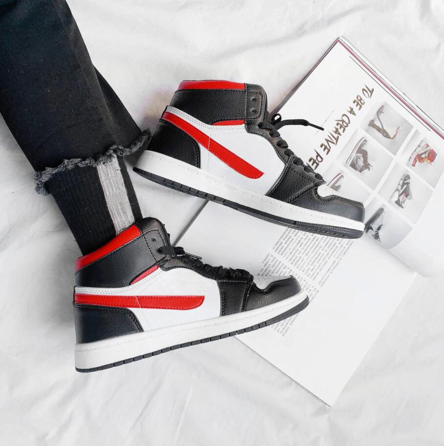

Women Shoes Jumpman 1 Shattered Backboard 575441-061 Black White red golf shoes tennis designer trainers Schoenen Dress Shoe, Customize