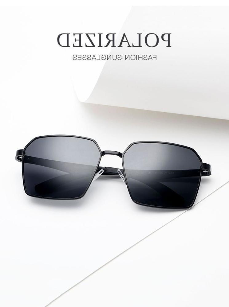 

Highend accessories aluminum spring hinge templ high quality sunglass men Photochromic day and night driving fishing sun glass, Black