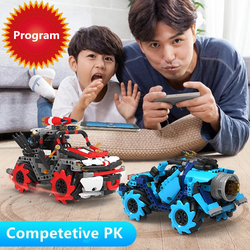 

Child Educational Toy DIY Building Blocks APP Remote Control Racing Car Building Blocks Creator With Program Parent-child Toys