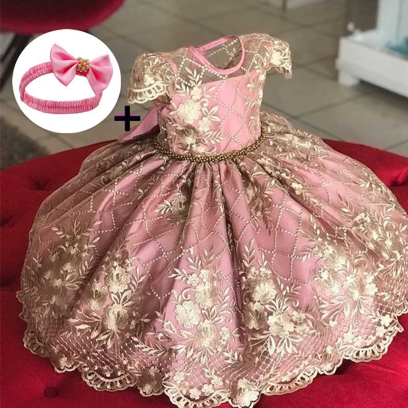 

12M Baby Girl Clothes Formal 2 Years Old Birthday Party Dress for Girls Christening Gown Vestido Infantil