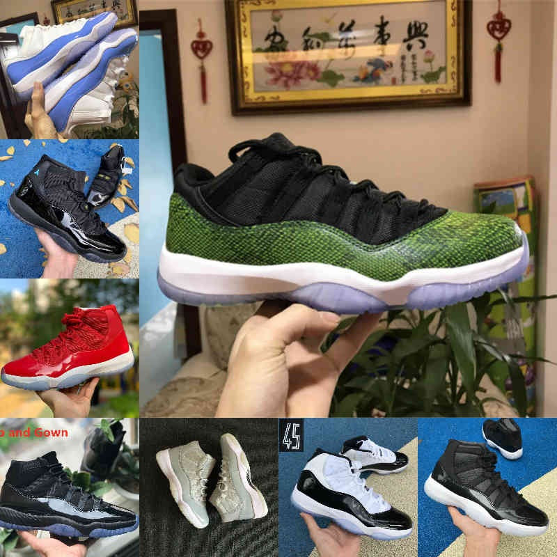 

2021 New Jubilee Pantone Bred 11 11s Basketball Shoes 25th Anniversary Space Jam Gamma Blue Easter Concord 45 COOL GREY Low Columbia White Red Sneakers, M3030