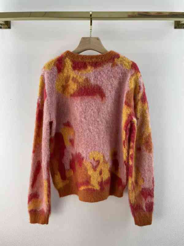 

Women' Knits & Tees and Womens Mens Same Style D Home Autumn Winter Mohair Color Latte Art Embroidery round Neck Loose Long Sleeves Sweater HWT5, Color panel