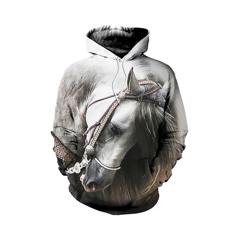

Spring And Autumn Men' Hoodie Love Horse 3D Printing Long Sleeve Fashion Loose Sweatshirt Direct Sales Hoodies & Sweatshirts, Dsm-0388-lms