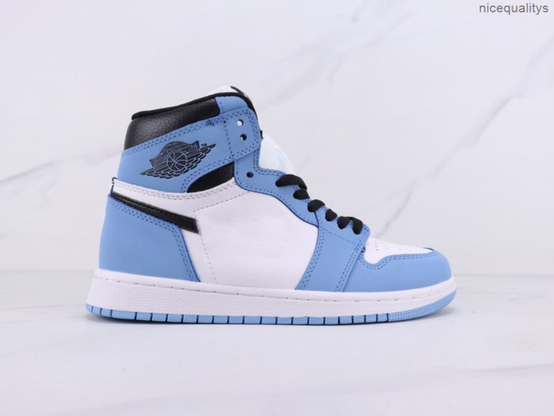 

(With Box)2021 1 University Blue Basketball Shoes Men Women White Black 1s Sports Sneaker