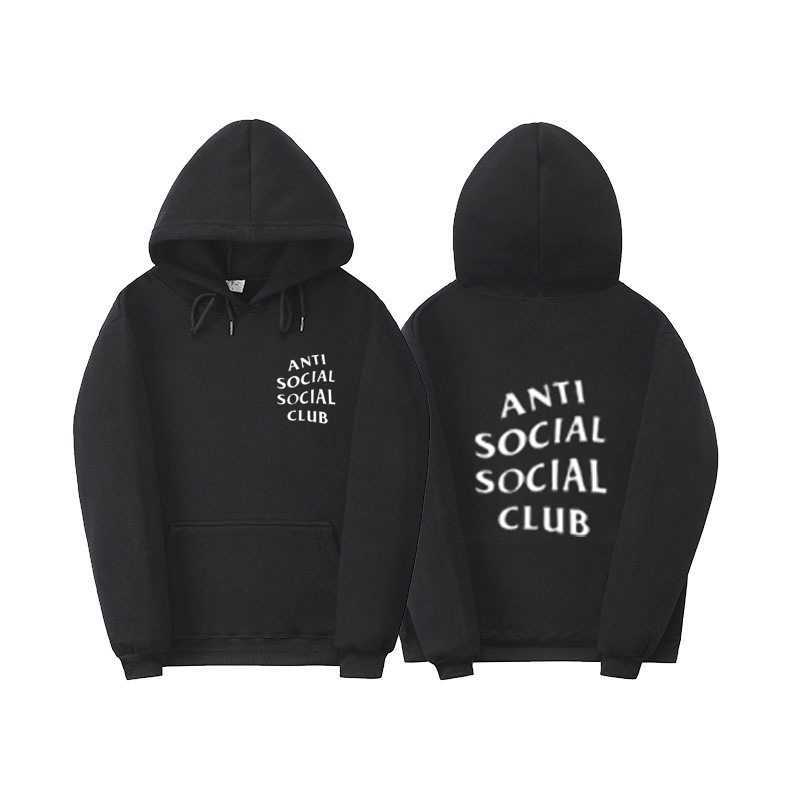 2021 high street anti social club GD autumn winter crooked letter men's and women's loose cotton couple's