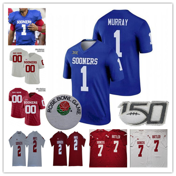 

2021 Oklahoma Sooners OU College Football Jerseys Spencer Rattler Caleb Williams Kennedy Brooks Marvin Mims Michael Woods II Pat Fields Nik Bonitto Jadon Haselwood, Man white
