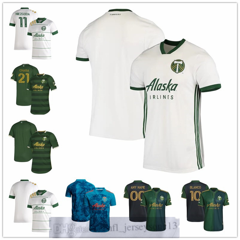 

Custom Portland Mens women youth Timbers 21 Diego Chará 8 Diego Valeri 10 Blanco 11 Jaroslaw Niezgoda Green 2021 Primary Authentic Player Jersey