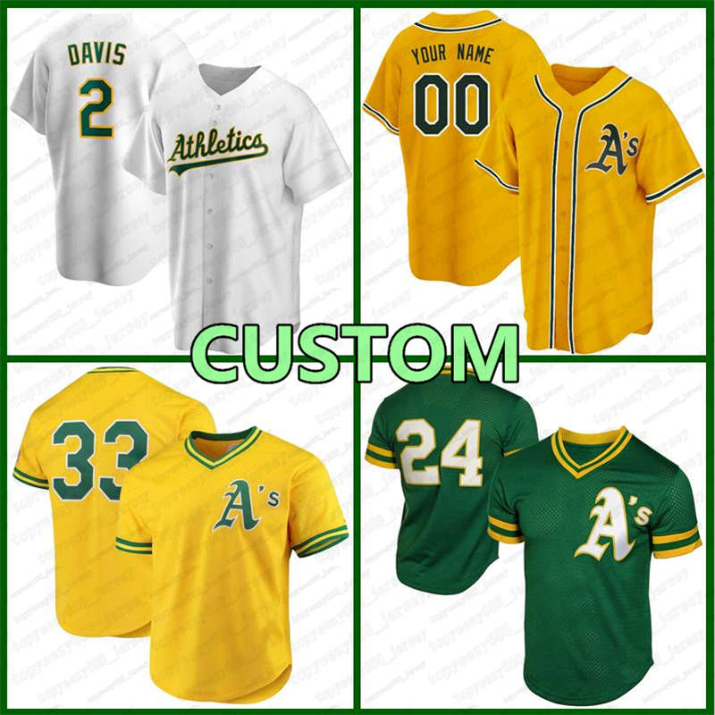 

Athletics Baseball Jersey Custom Oakland 26 Matt Chapman 44 Jesus Luzardo 2 Khris Davis 35 24 Rickey Henderson 55 Sean Manaea Reggie Jackson, Blue;black