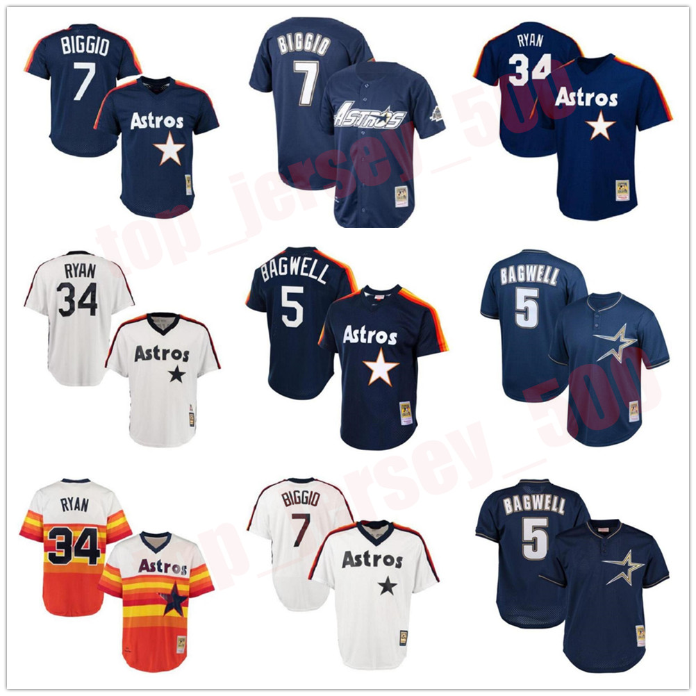 

Mens Women kids youth jersey Stitched Throwback 7 Craig Biggio Houston Knit Astro 34 Nolan Ryan 5 Jeff Bagwell Vintage Baseball Jerseys, As shown in illustration