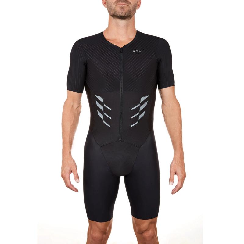 

Racing Sets ROKA Triathlon Suit Mens Black Pro Aero Tri Suits Cycling Skinsuit Kits Bike Apparel Ciclismo Jumpsuit Run Clothing