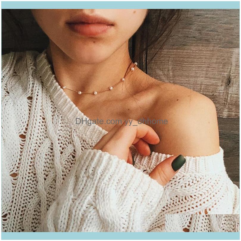 

Necklaces & Pendants Jewelryretro Pearl Choker Necklace For Women Elegant Star Wedding Trendy Gold Jewelry Gift Chokers Drop Delivery 2021 B