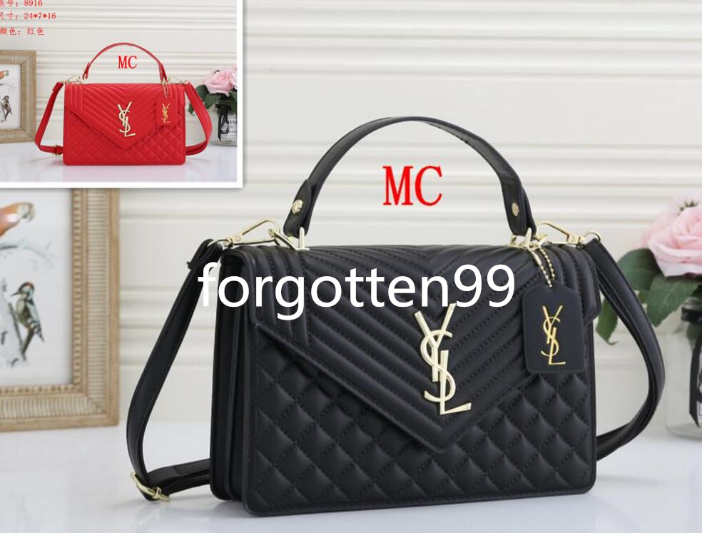 

77 sell ysl women high quality leather handbag chain bag Envelope Shoulder Bags Messenger Dinner bag tote Shopping bag, Black;brown