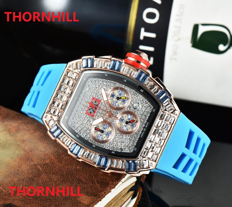 

Famous automatic skeleton designer watches rubber silicone watch montre de luxe Quartz chronograph movement Men Women All dials working Stopwatch Wristwatch, As pic