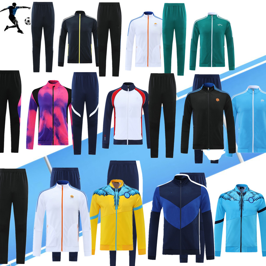 

2021 2022 jacket POGBA KANE LUKAKU PEPE RAMOS Soccer Jerseys Coat 21 22 BENZEMA MBAPPE uniforms tracksuit, Black;yellow