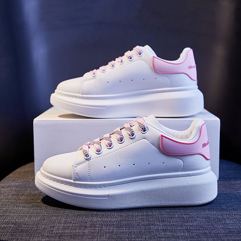 

Spring Fashion Women Platform White Sneakers Casual Lace-Up Sports Trainers Lady Thick Bottom Old Daddy Shoes Walking Chaussures