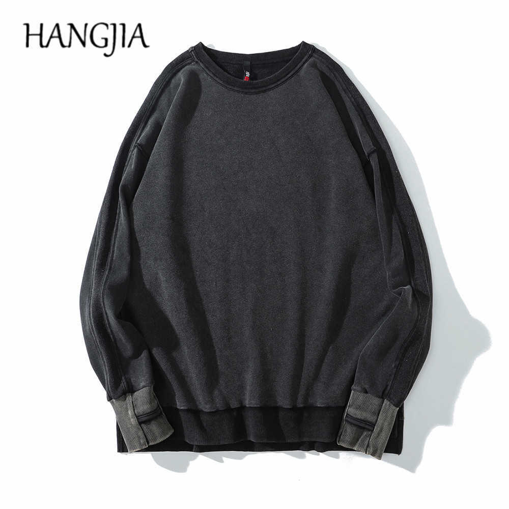 

Washed Retro Distressed Sweatshirt Men Streetwear Thumb Hole Pullovers Sweatshirts Long Sleeve Men Women Patchwork Hoodie C0607, Gray