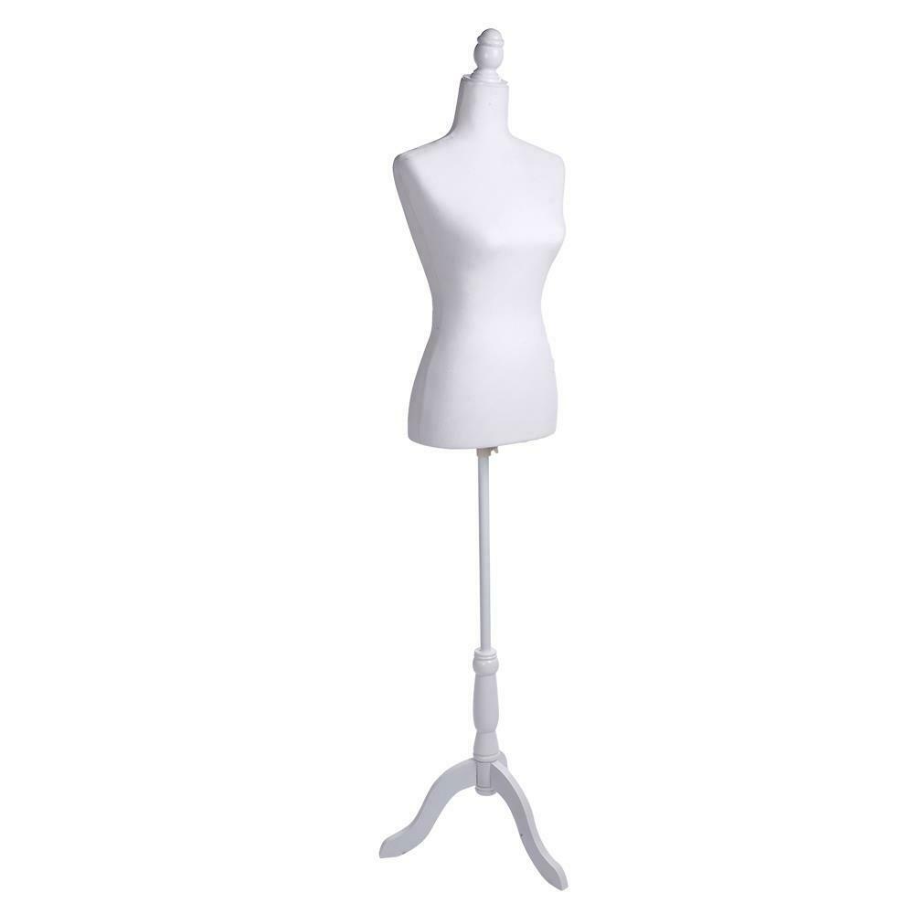 

Female Mannequin Torso Dress Form Display With Tripod Stand Black/White/Red NEW