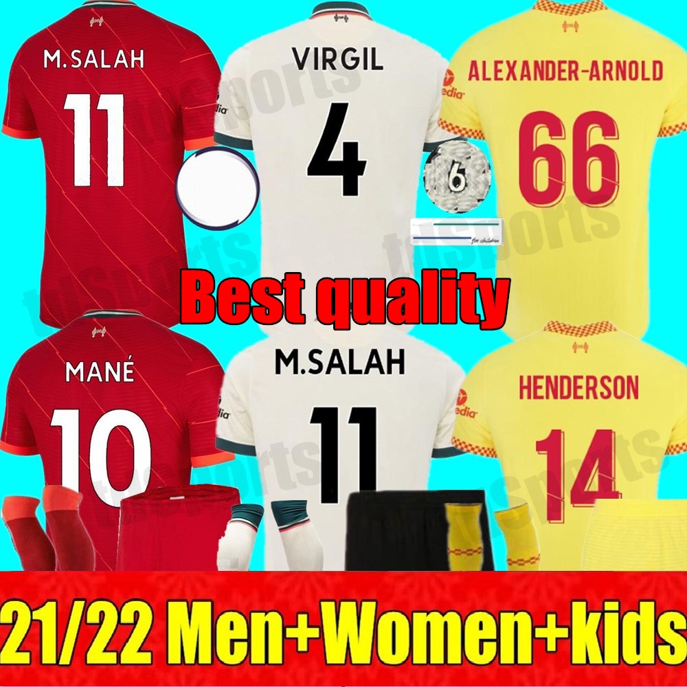 

21 22 adult Men Women kids kit Mohamed LVP M.SALAH FIRMINO soccer jerseys 2021 2022 goalkeeper VIRGIL MANE A.BECKER ALEXANDER ARNOLD HENDERSON DIOGO J. football shirts, Women home