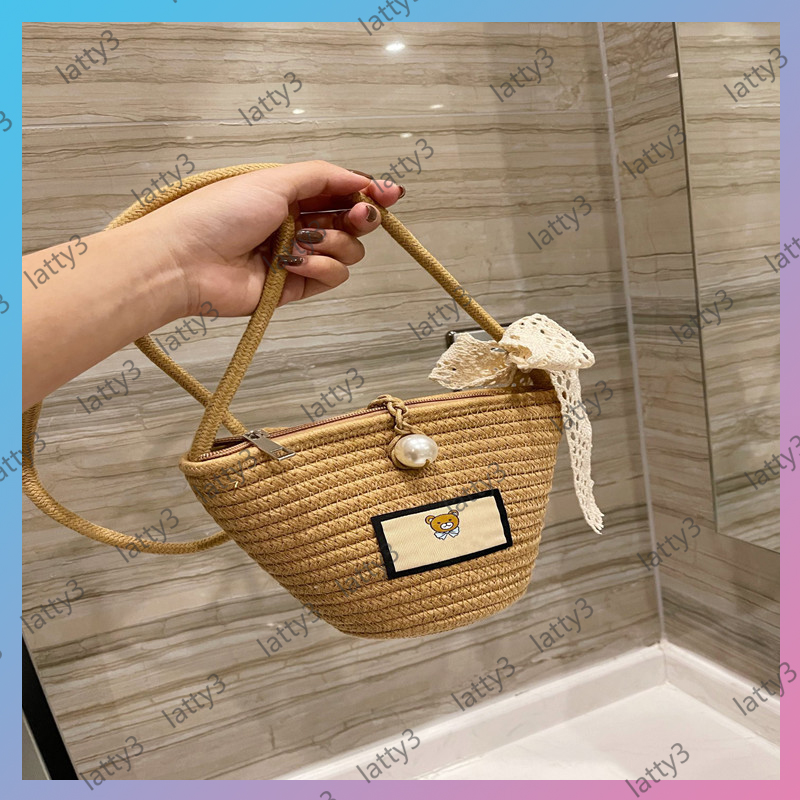 

21ss 8 Styles Summer Beach Wicker Woody Canvas Tote Womens Designer Shoulder Bag Fashion Shopping Totes Crossbody Bags Designers Handbags, Box