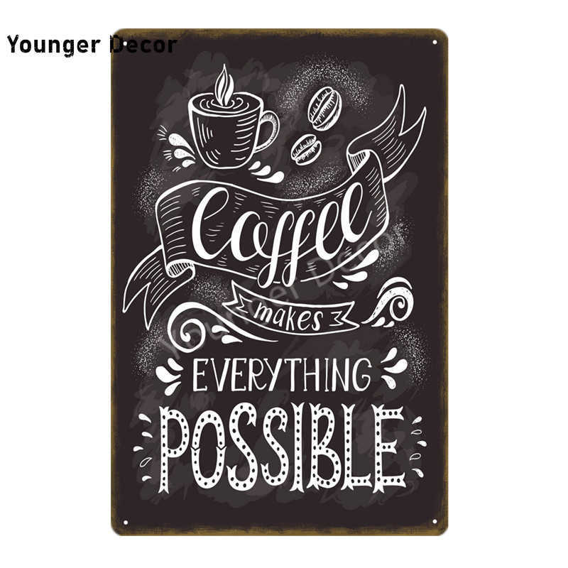 

House Plaque Metal Poster Vintage Cafe Shop Retro Wall Decor For Coffee Corner Kitchen Restaurant Decoration YI-2251