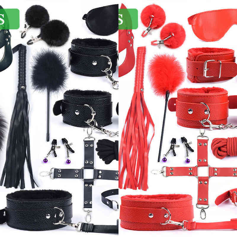 

NXY SM Bondage 40cm Long Fox Tail Anal Plug Adult Sex Toy Binding BdSM Handcuffs Whip Leather Cat Mask Games 0110
