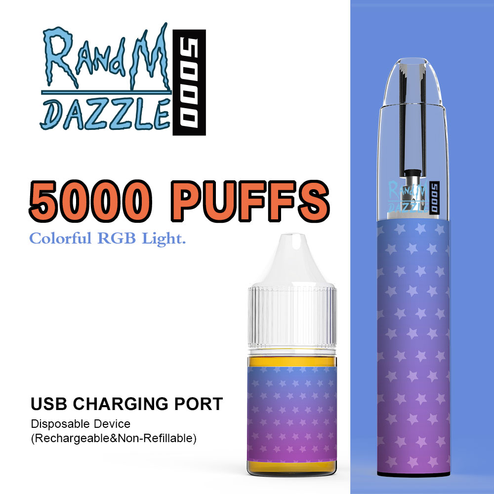 

New Coming Randm Dazzle 5000 puffs Disposable Pod Device cigarettes R and M factory original
