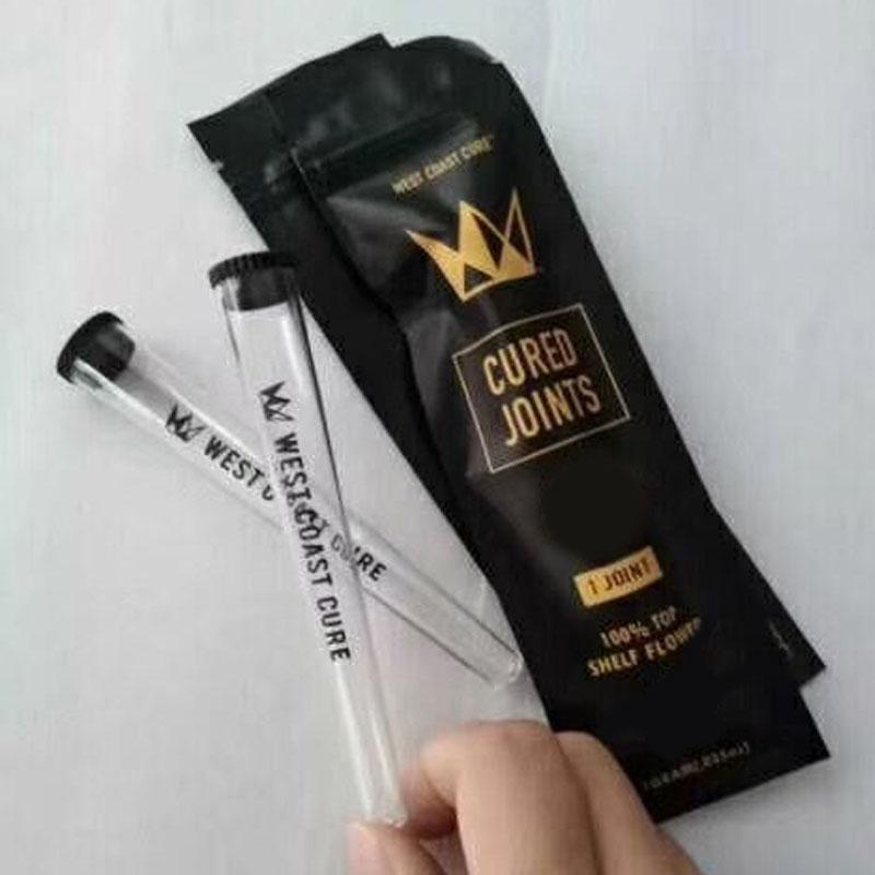 

bag packaging mylar bags for Dry Herb pre-rolled tube west coast cured joints moonrock with zippers