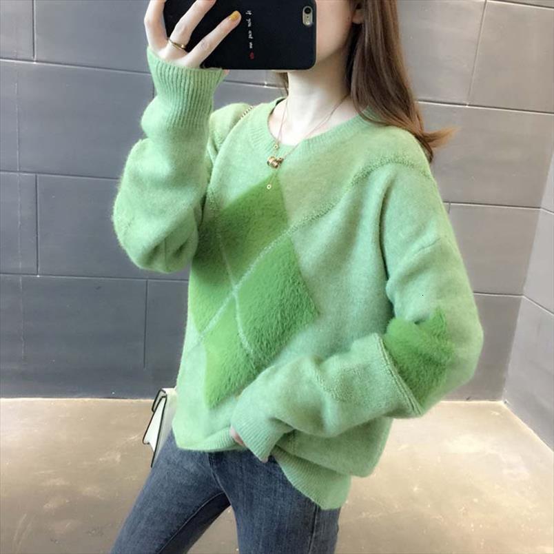 

women pullover fashion tide female womens sweater ladies loose diamond woman clothing lxj2026, White;black
