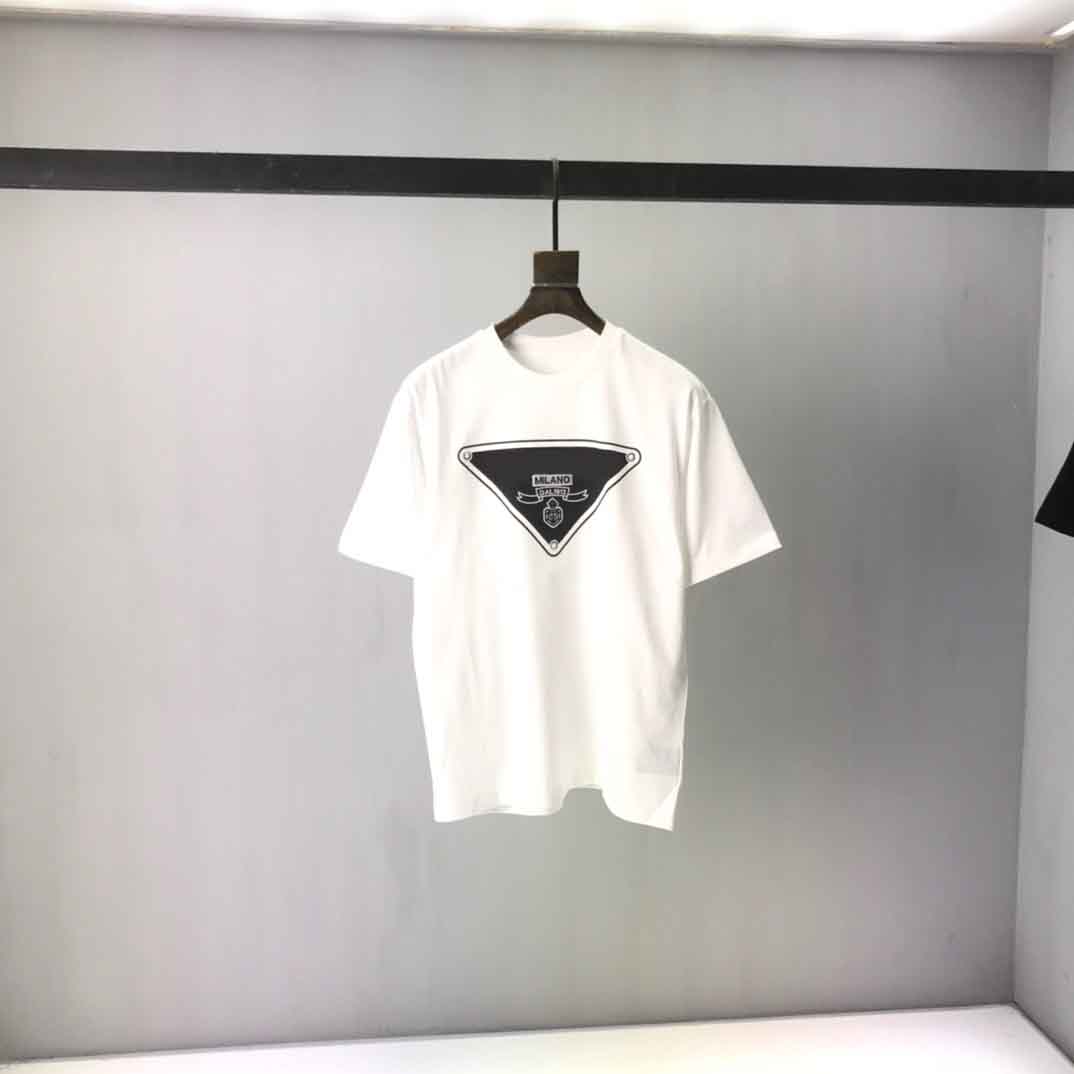 

2021ss spring and summer new high grade cotton printing short sleeve round neck panel T-Shirt Size: m-l-xl-xxl-xxxl Color: black white xg67dc