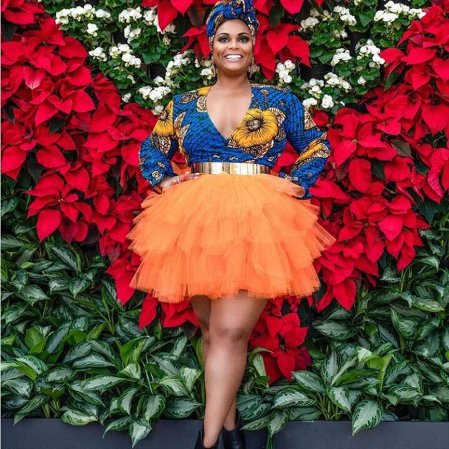 

fashion orange ruffles tiered mini women skirt tutu elastic custom made short tulle saias bridesmaid, Black