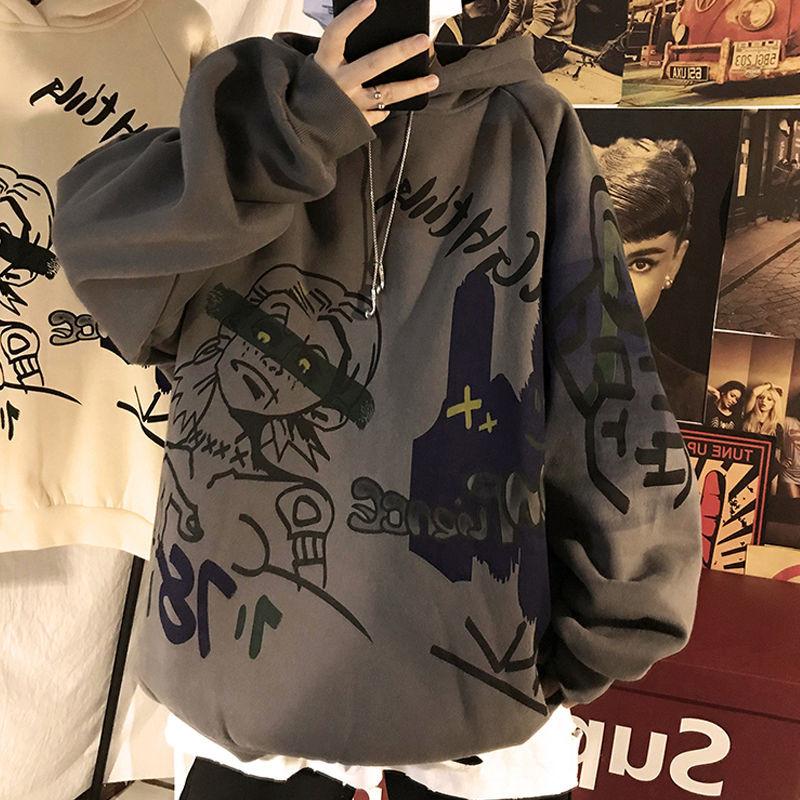 

Men's Hoodies & Sweatshirts Oversized Women&Men Women Pullovers Print Anime Hoody Streetwear Tops Clothes Plus Size Punk Y2K