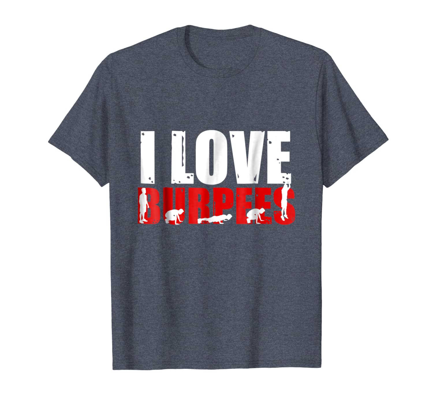 

i love burpees funny workout t-shirt, White;black