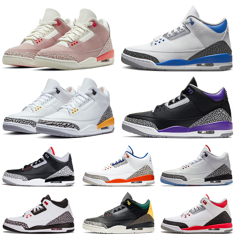 

2021 New Arrivals High Jumpman 3 OG 3s Mens Basketball Shoes Mens Women UNC Denim Red Cement Katrina International Fligh Black Cat Retros Sn, White;red