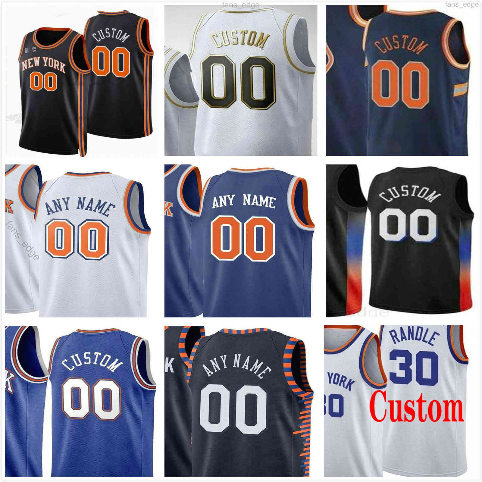 

Custom Printed RJ 9 Barrett Julius 30 Randle 5 Immanuel Quickley Quentin Grimes Rokas Jokubaitis David McBride Derrick 4 Rose Men Women Youth Basketball Jerseys, As picture