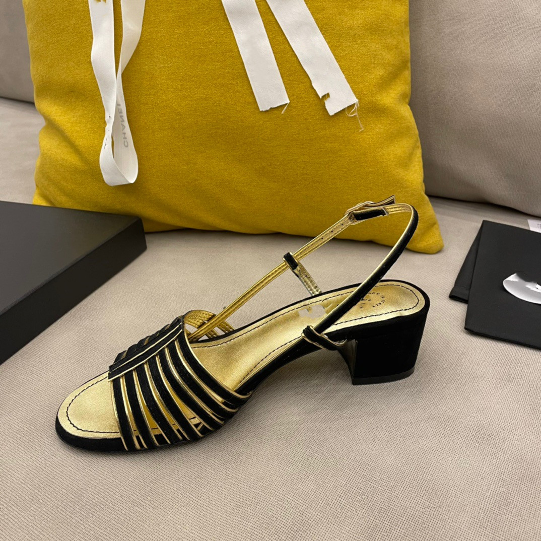 

Fish mouth women 2021 sandals high heels fashion thick heel summer wild thin strap Roman shoes large size women's, Black