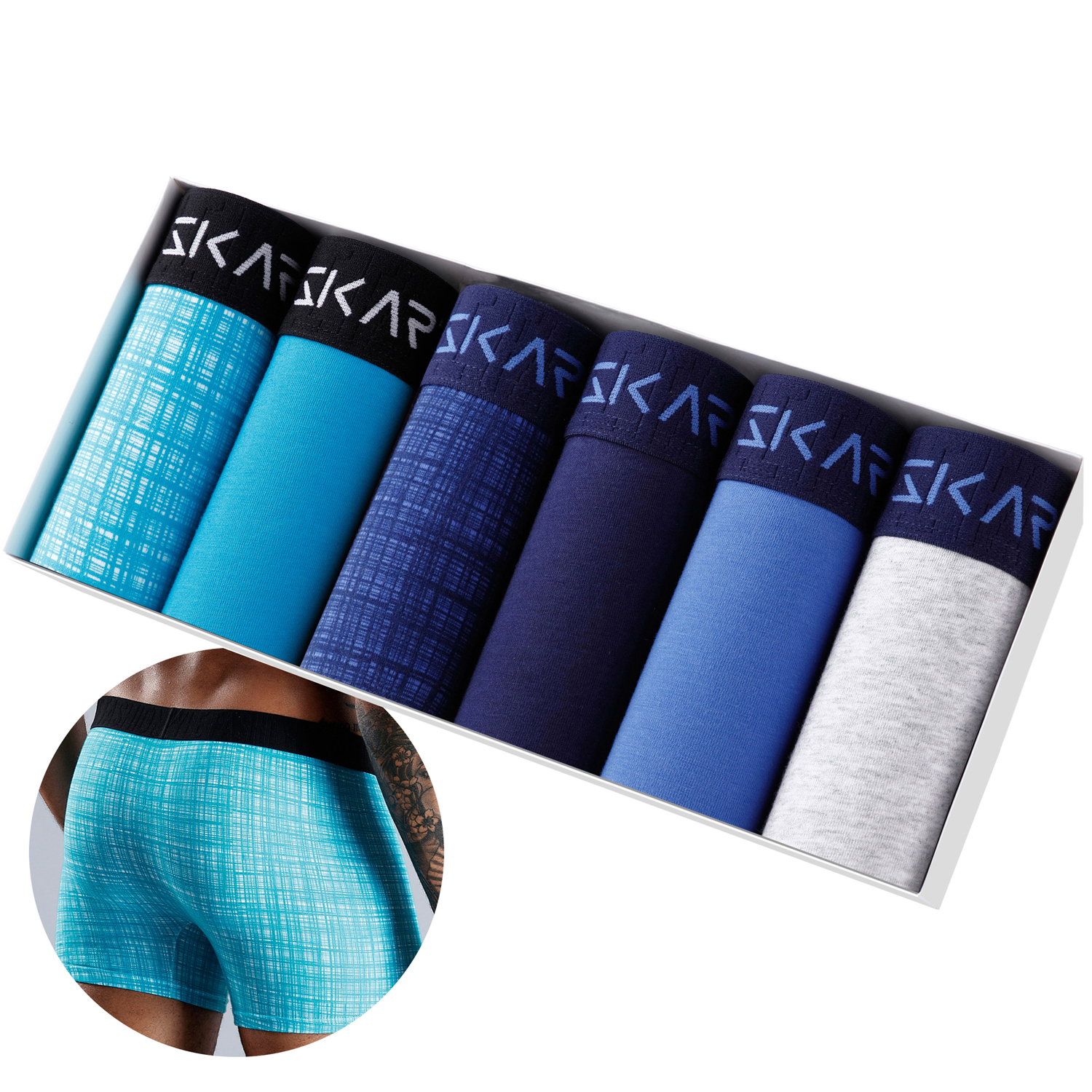 

6Pcs set Mens Panties cotton Boxers Underwear Men Underpants Underwaer Man Boxershorts Underpant Sexy Boxer Shorts calzones, B8 b9 6pcs-9