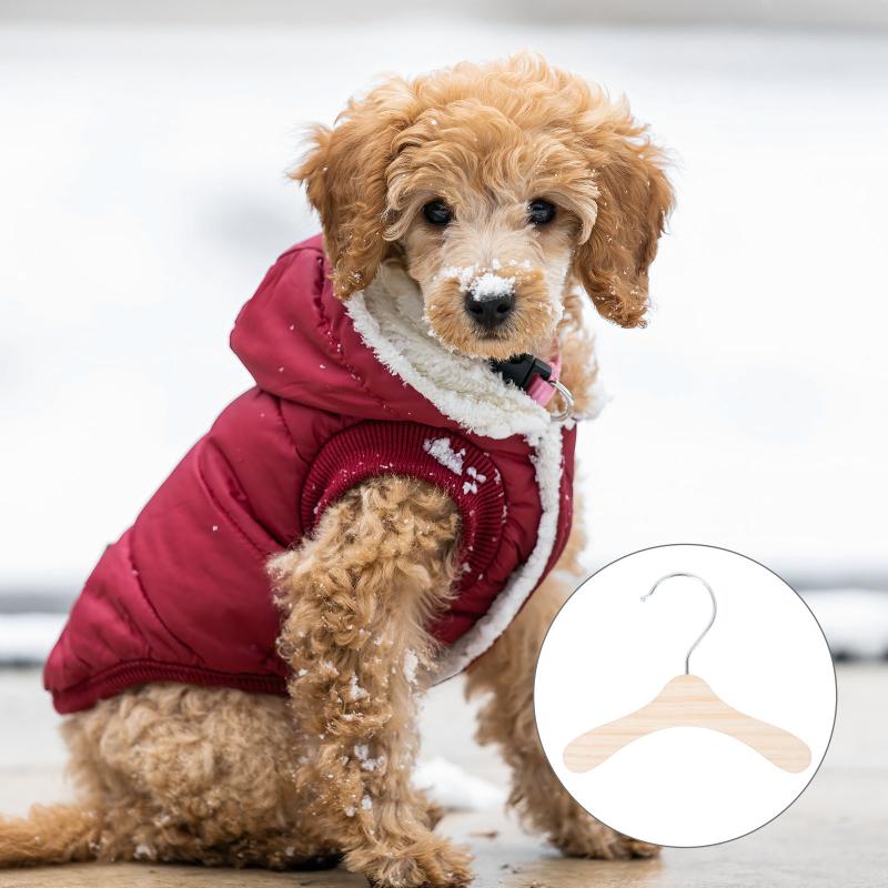 

Hangers & Racks 10pcs Wooden Pet Apparel Simple Clothes