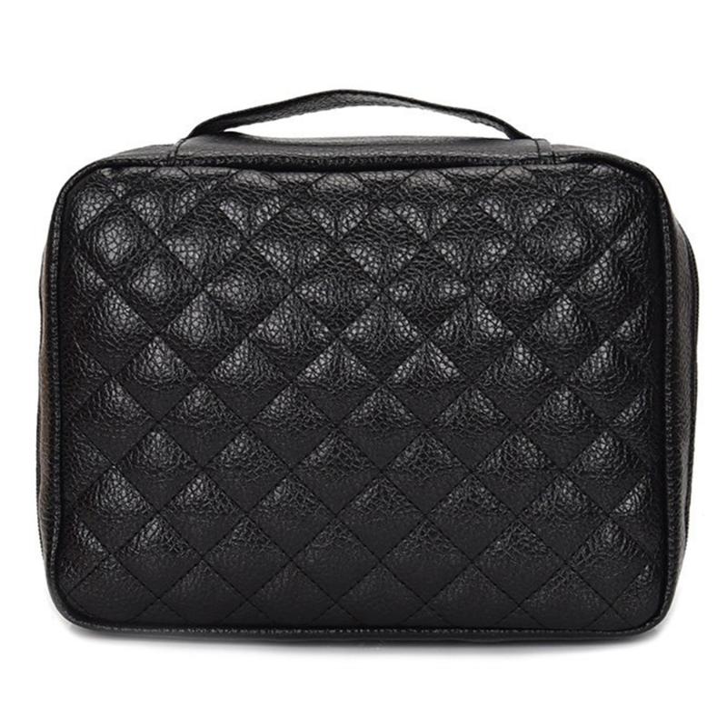 

Inside Outside Waterproof Large Capacity Wash Bag Sewing Thread Diamond Lattice Solid Women Cosmetic Business Trip Travel Bags & Cases