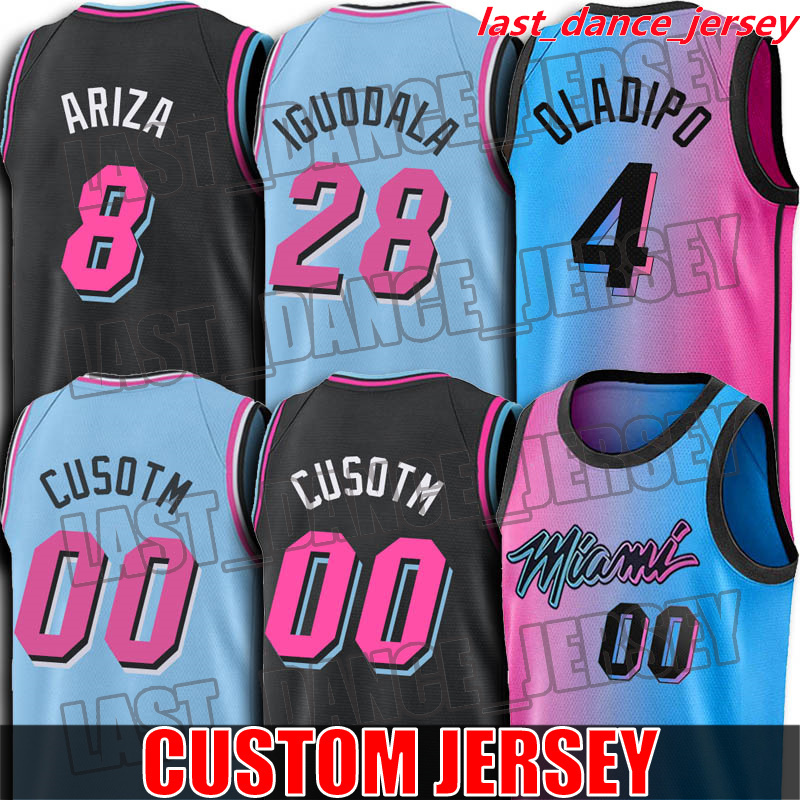 

Victor Goran Oladipo Dragic Jersey Trevor Andre Ariza Iguodala Jerseys Bam Precious Kendrick Adebayo Nunn Achiuwa Miami Heat Jersey, Custom