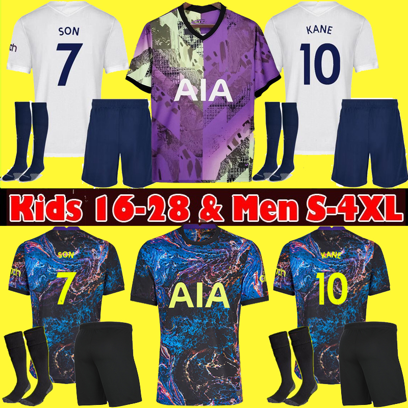 

SIZE S-4XL 21 22 DELE SON BALE TOTTENHAM KANE soccer jersey BERGWIJN LO CELSO 2021 2022 LUCAS AWAY third football shirts uniforms men + kids, Blue