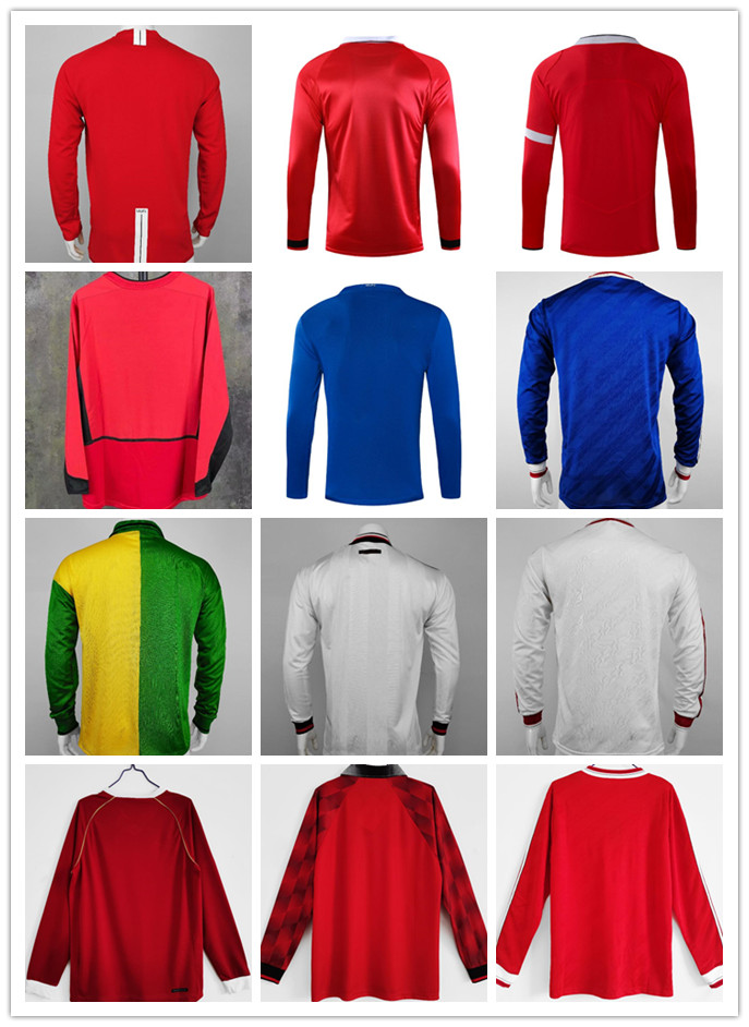 

Long sleeve Soccer jersey MAN football Giggs SCHOLES Beckham RONALDO CANTONA Solskjaer 07 08 93 94 96 97 98 99 86 88 90 91 ROONEY classic shirt