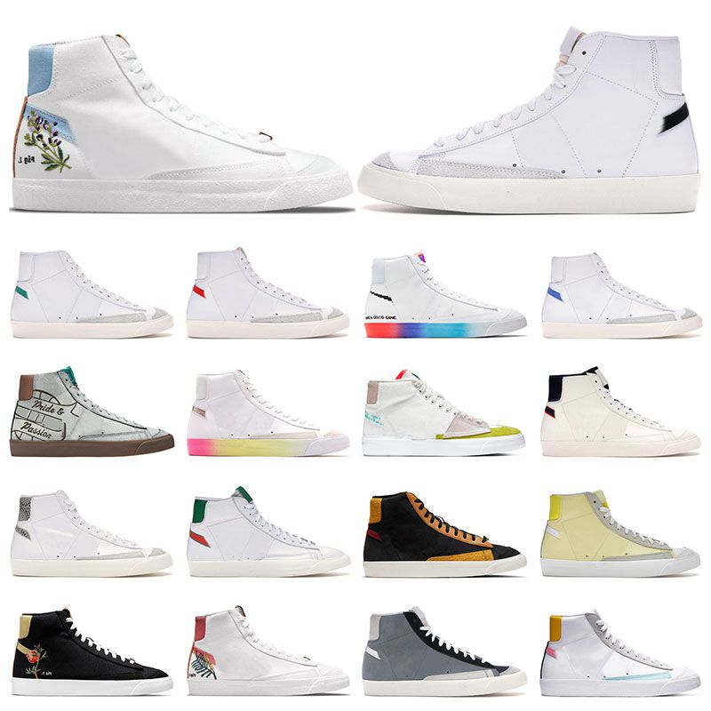 

blazer mid 77 vintage mens fashion shoes womens sneakers Indigo Have A Good Game Thermal White Black Habanero Red Lucid Green Hawkins High School outdoor sports, 9 77 vintage snakeskin