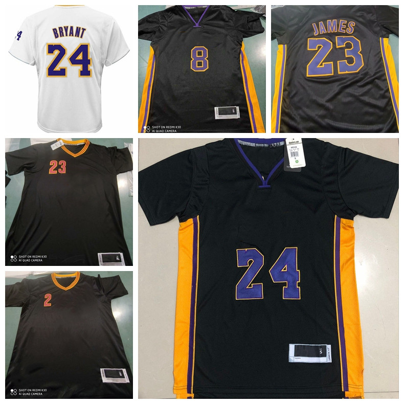 

24NCAA Crenshaw 8 BRYANT Jersey Los LeBron 23 James Angeles Yellow Blue ClevelandCavaliersBlack LBJ MVP 100% Stitched Kyrie Irving Basketbal, Black;red