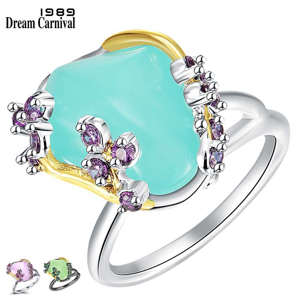 

DreamCarnival1989 Arrive Special Triangle Cut Opal Stone Jewelry Rings Women Love Wedding Party Girls Must Have WA11612