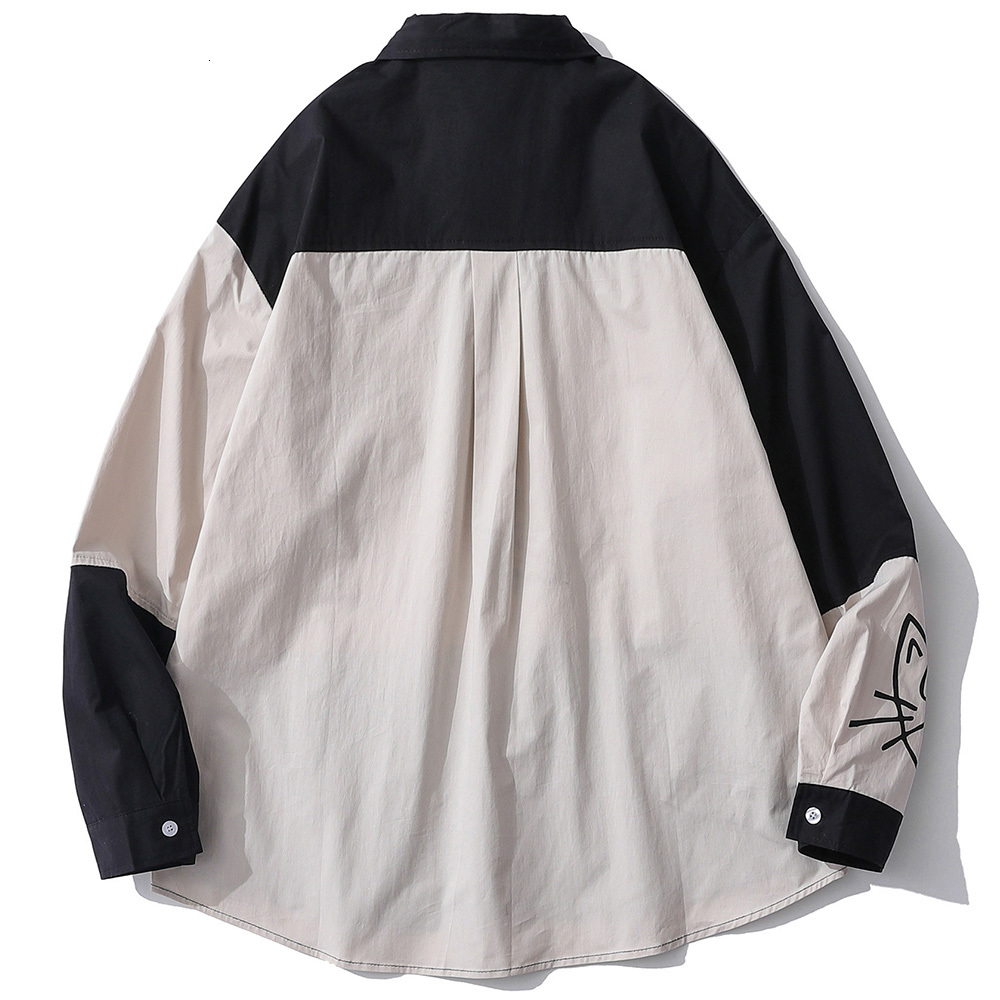 

Men's Casual Shirts Aolamegs shirts of cartoon men funny cat prints baggy fashion harajuku college spring jacket streetwear couple, Gray