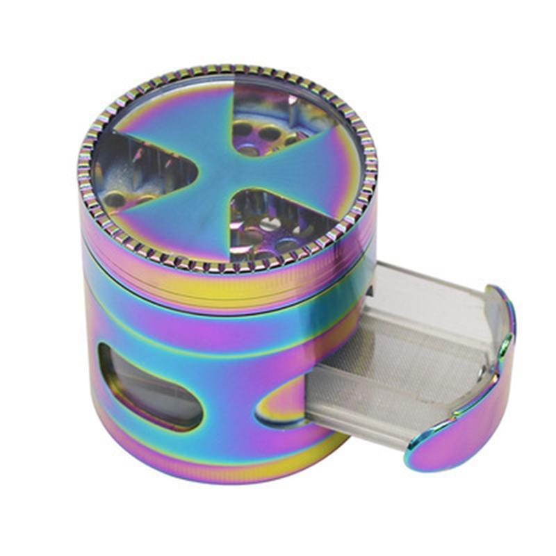 

Four Layers tobacco Smoking Herb Drawer Metal Grinder 100% dia 63mm Clear Top Window Lighting